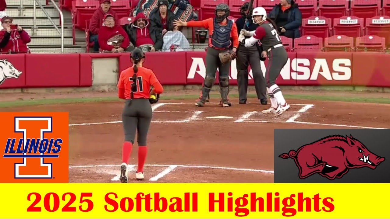Illinois vs #12 Arkansas Softball Game Highlights 3 1 2025