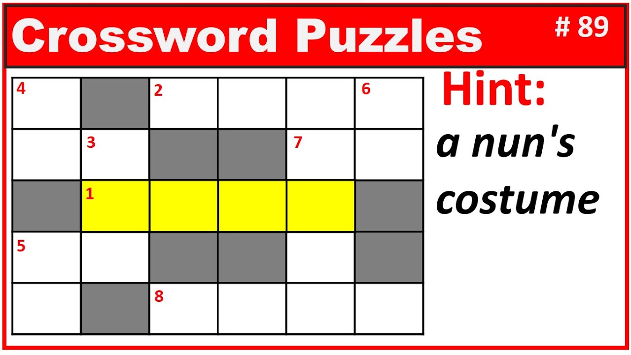 Crossword Puzzles #89🤔 Easy crossword puzzle with answer |Puzzle Challenge
