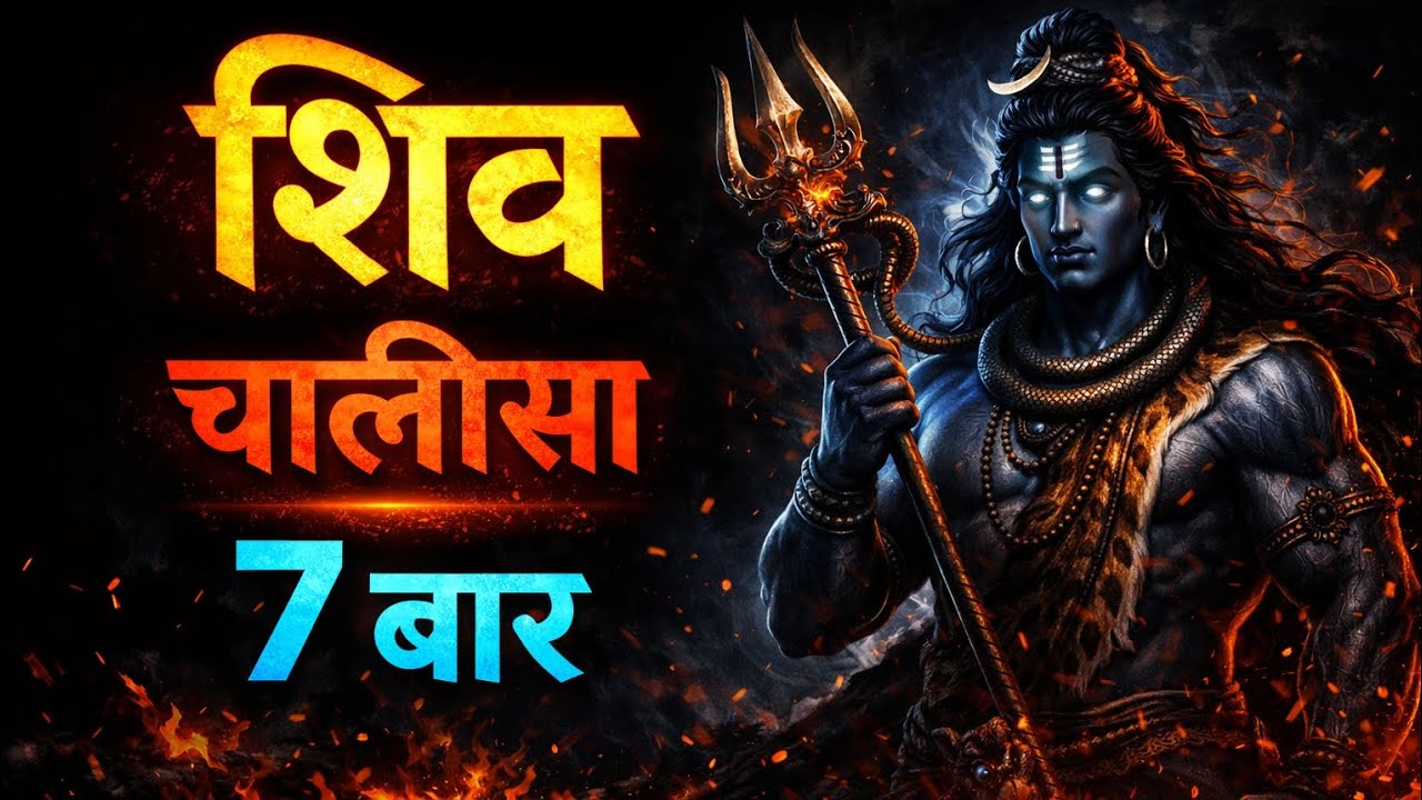 शिव चालीसा| 7 बार | Powerful Fastest Shiv Chalisa 🙏
