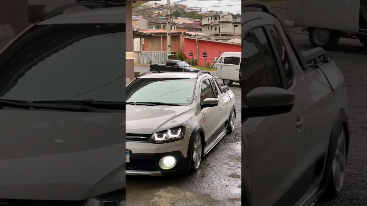 Saveiro Cross rebaixada, um sonho 🤍😍🚀