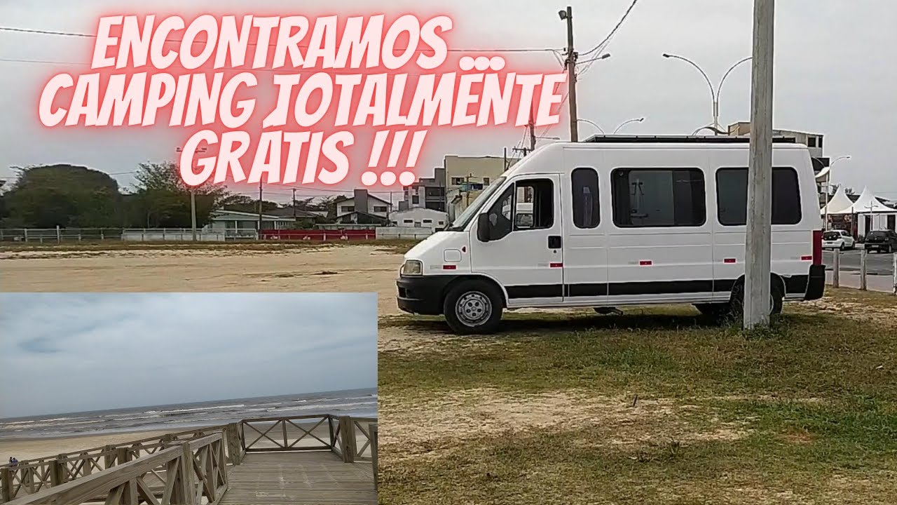 ENCONTRAMOS ... CAMPING TOTALMENTE GRÁTIS !!! BEIRA DA PRAIA !!!