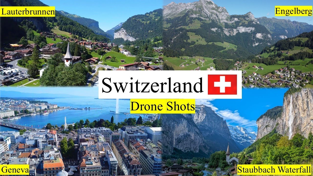 Switzerland | Geneva | Lauterbrunnen | Engelberg | Staubbach Waterfall | Drone Shots | DJI