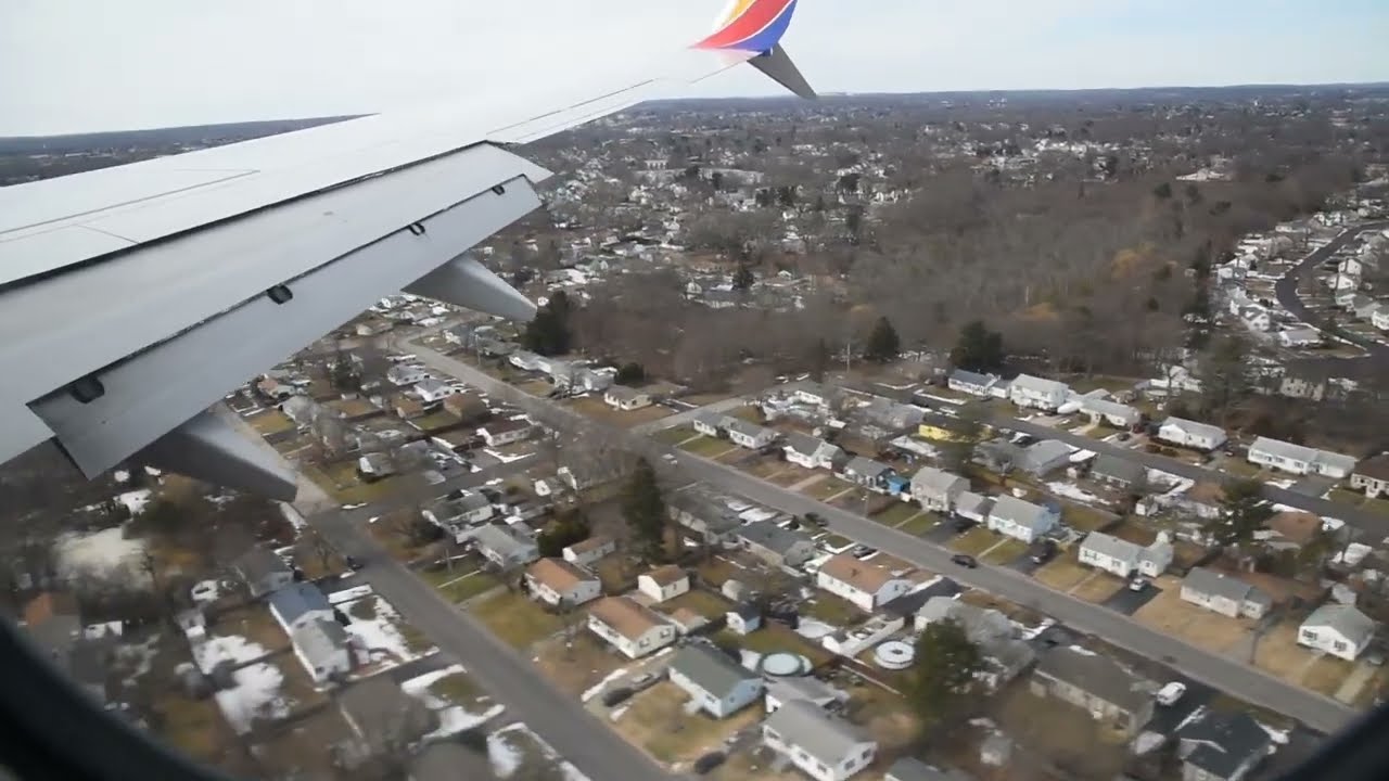 Beautiful Approach and Landing in Providence, Rhode Island, USA