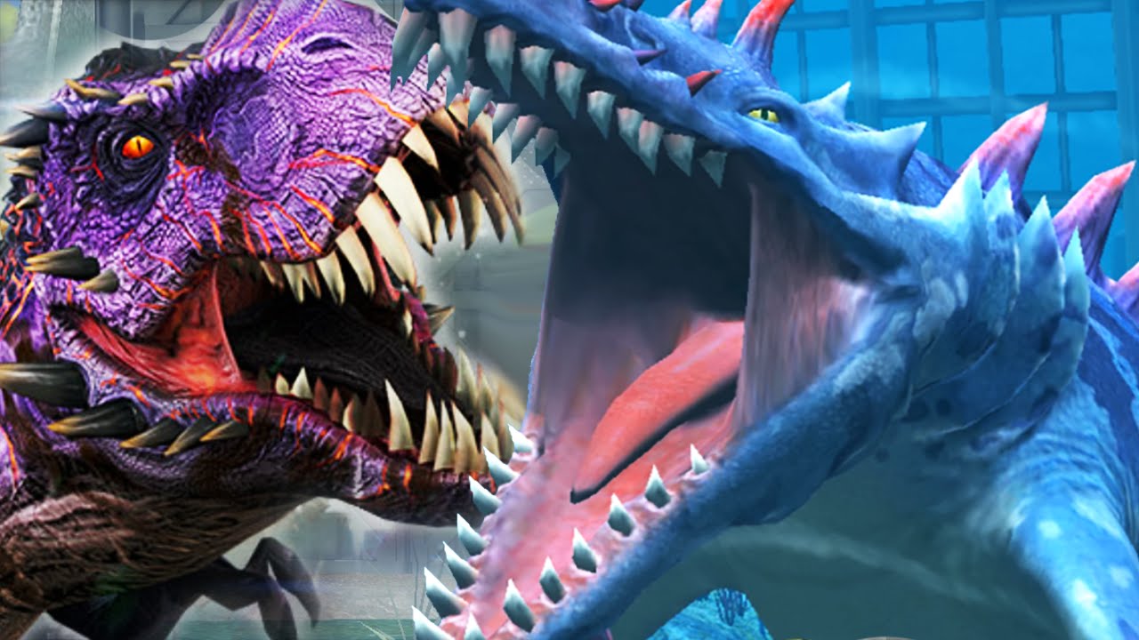 WORLD BOSS T.REX OMEGA 09 Vs VIP MONSTER  HAINOSAURUS Shark - Jurassic World The Game!