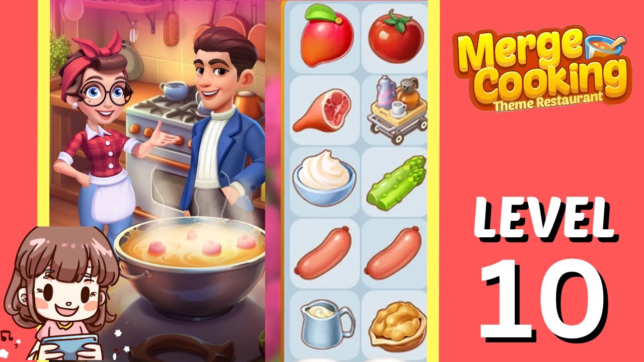 Merge Cooking:Theme Restaurant Level 10 🍒🍓