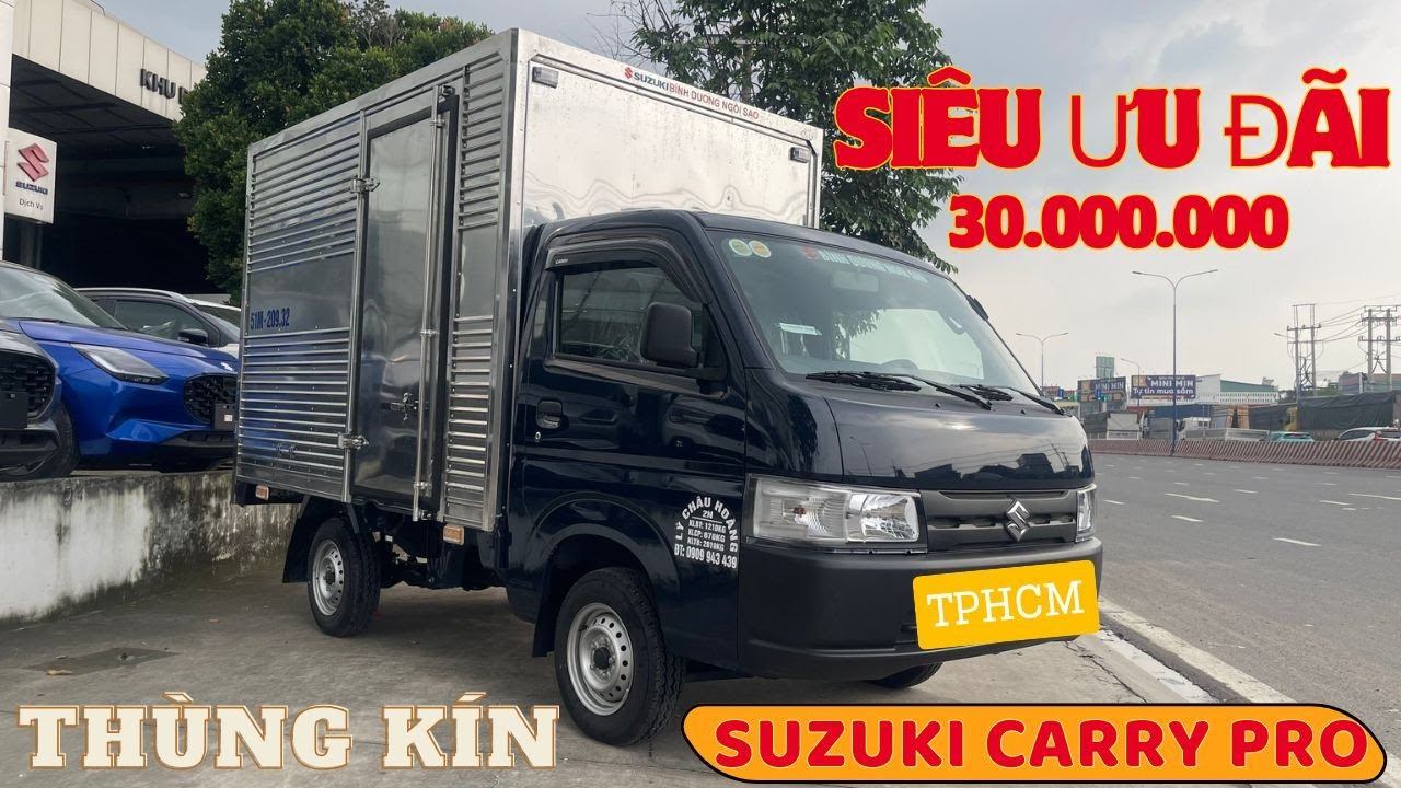 SUZUKI CARRY PRO THÙNG KÍN INOX ĐÓNG TRÊN NỀN THÙNG LỬNG ZIN
