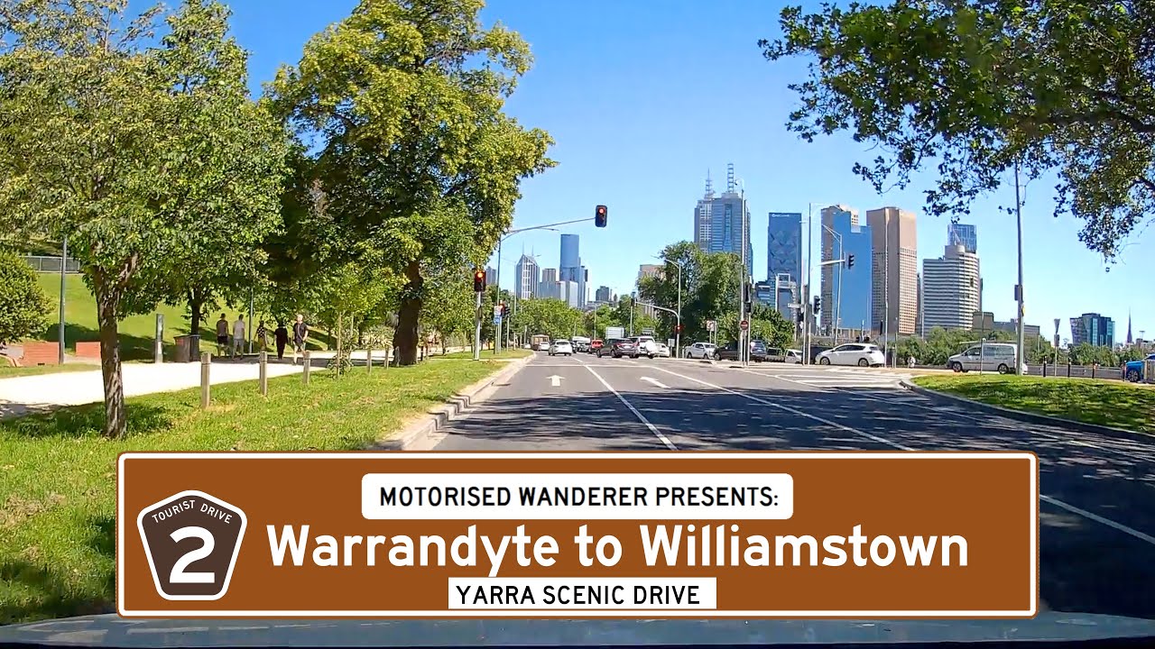 Melbourne Tourist Drive 2: Warrandyte to Williamstown (Real Time Driving 4K)