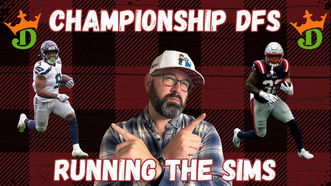 NFL DFS Conference Championship DraftKings Strategy & Picks | Run The Sims With A Milly Maker Winner