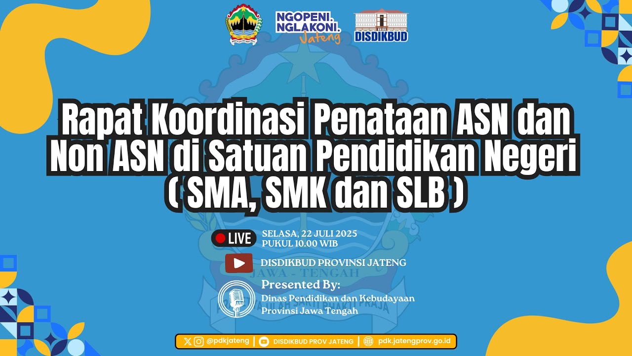 Rapat Koordinasi Penataan ASN dan Non ASN di Satuan Pendidikan Negeri (SMA, SMK dan SLB)