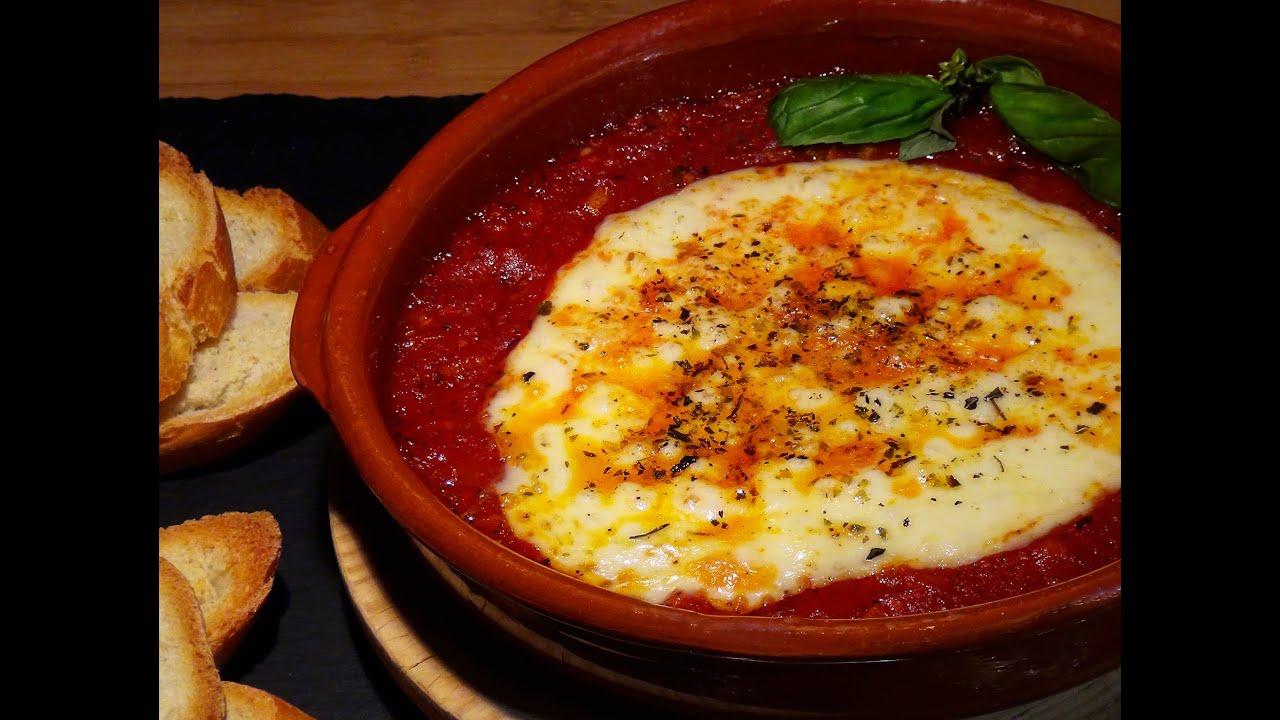 Receta Queso provolone con salsa de tomate al horno - Recetas de cocina - Tutorial. Loli Domínguez