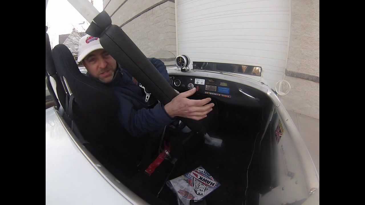How it feels to wear a Bugeye Sprite Race car-Burn out!