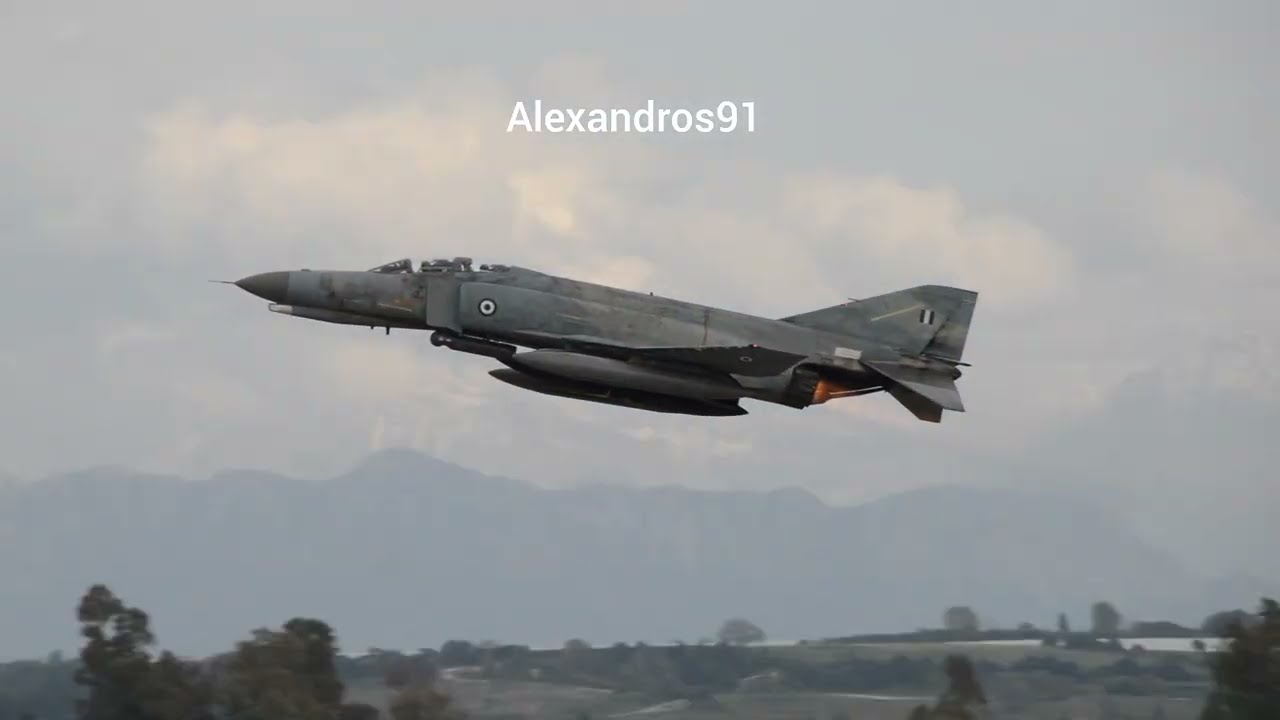 4x F-4E Phantom AUP Hellenic Air Force take off during exercise Iniochos2026 #f4phantom #f4 