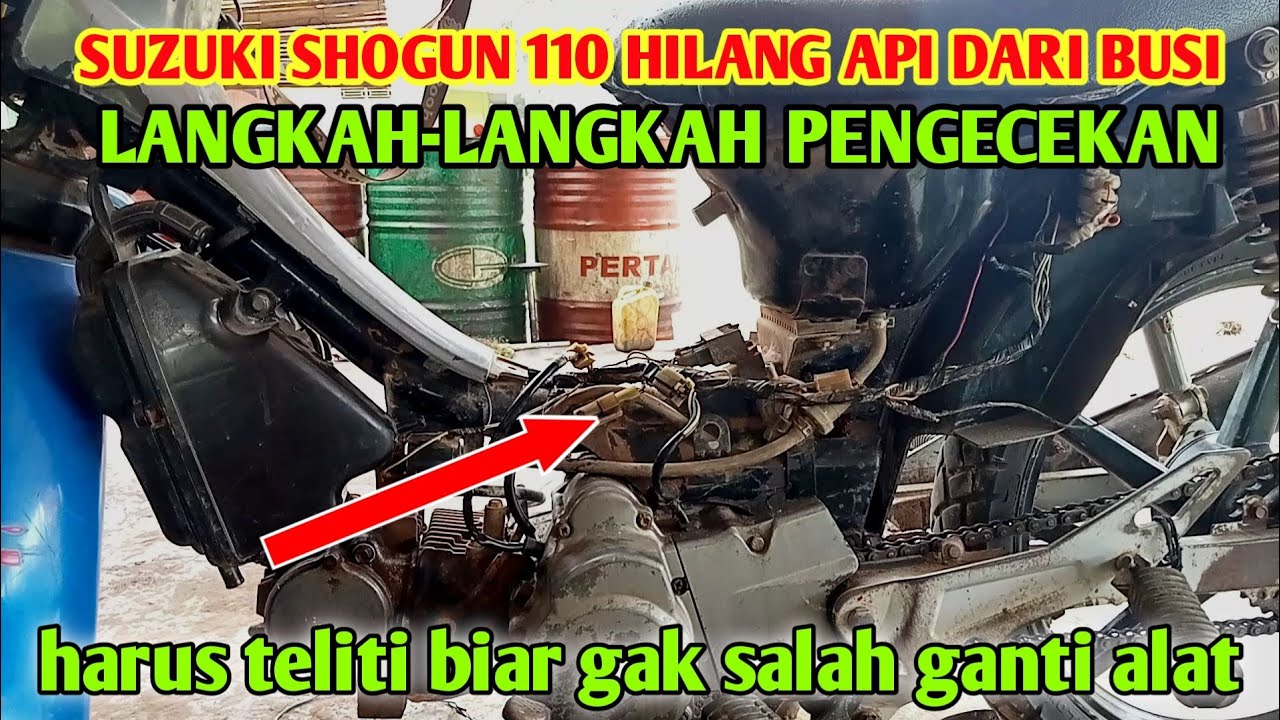 КАК УСТРАНИТЬ ПРОПАДАНИЕ ЗАЖИГАНИЯ НА SUZUKI SHOGUN 110? Вот шаги.