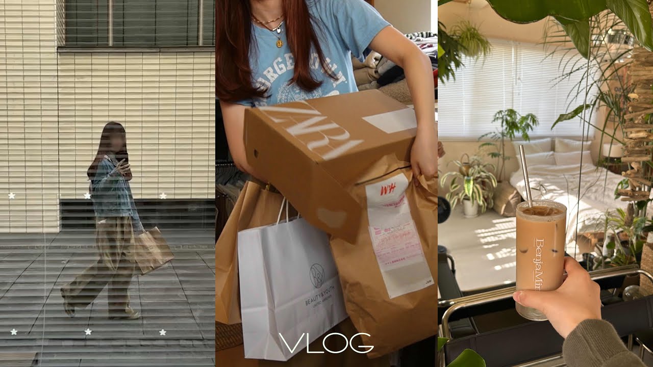 [VLOG]爆買いしてストレス発散_春服10点ZARA,beauty&youth,H&M,used.../ 米粉クッキー作り