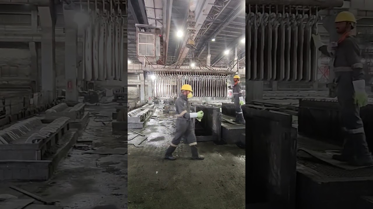 Lead Plant Anode Shifting by Overhead Ceiling Crane | Industrial Operations 