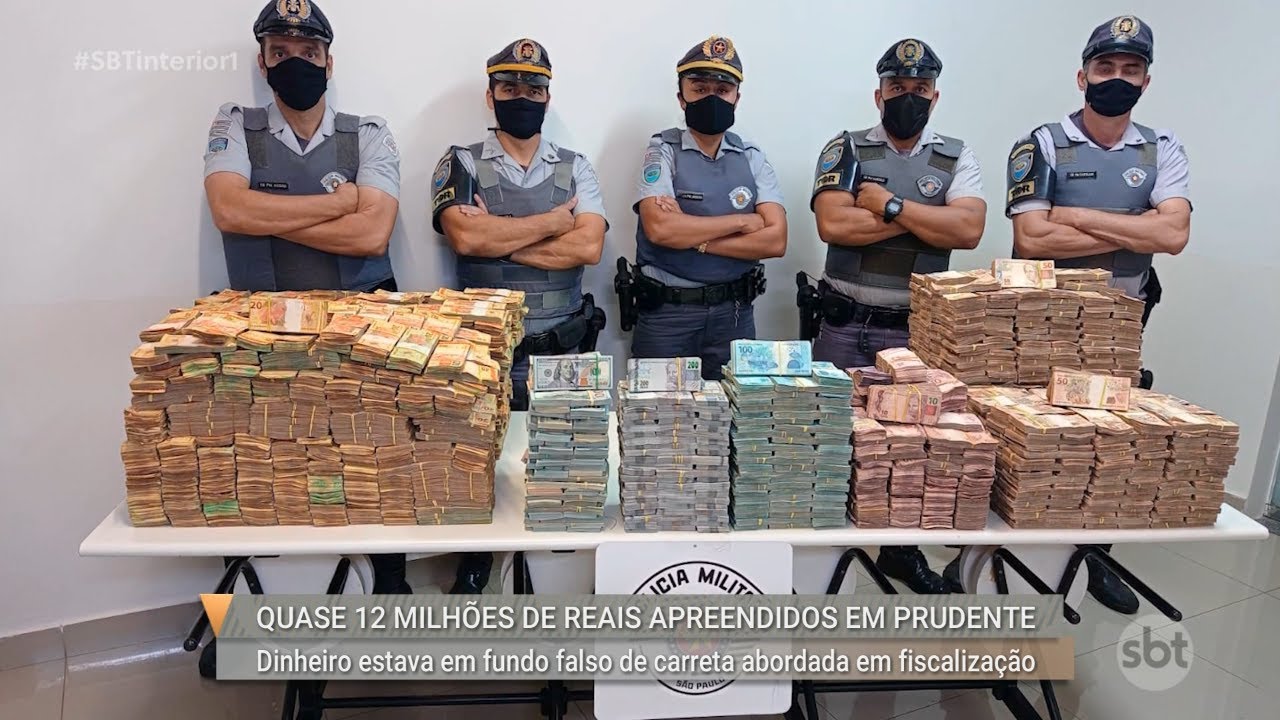 Polícia Rodoviária de Prudente apreende quase R$12 milhões em espécie