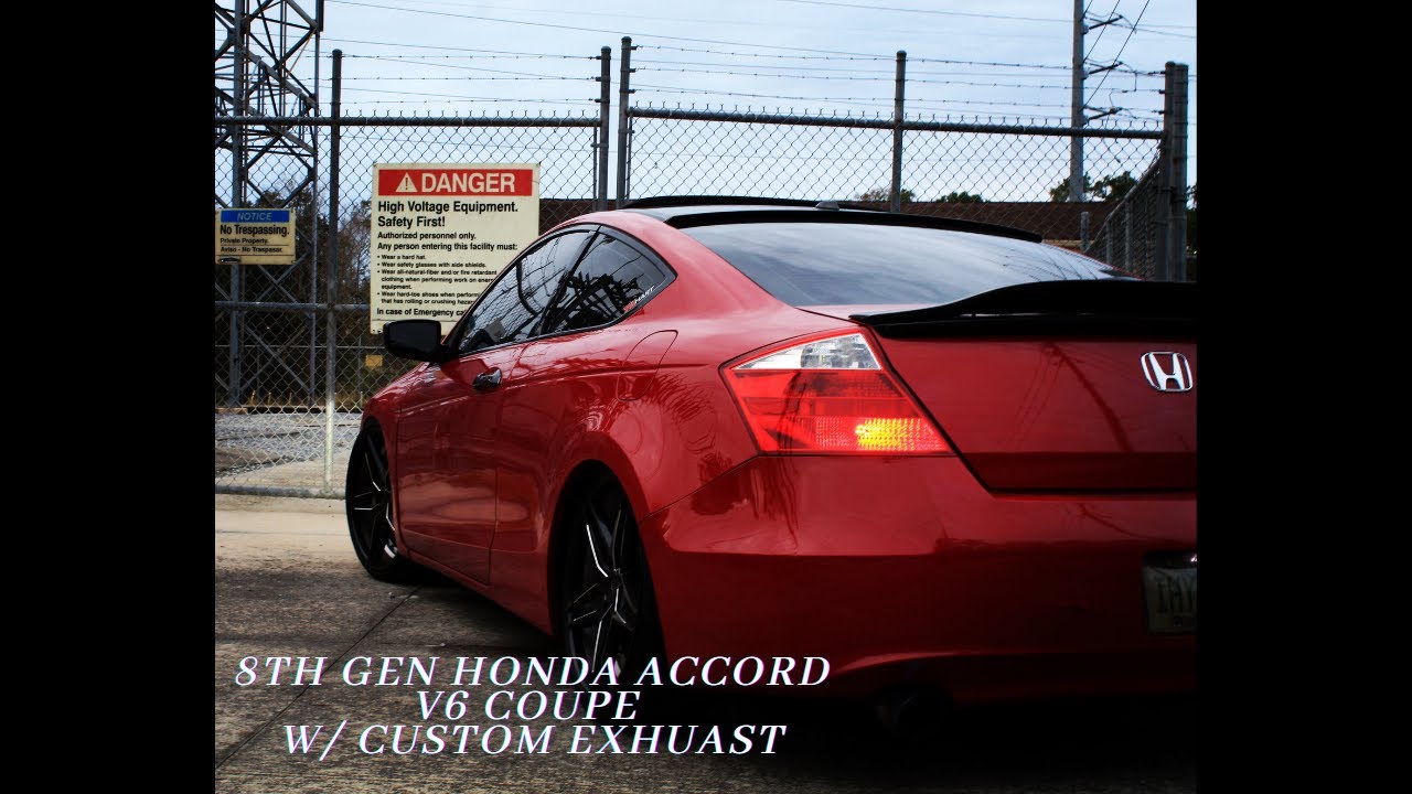 2008 8th Gen Honda Accord V6 Coupe Custom Exhaust Start Up and Fly Bys