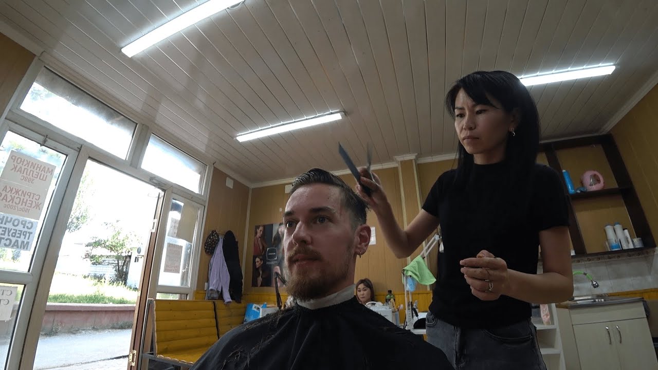 Haircut in Karakol, Kyrgyzstan 🇰🇬
