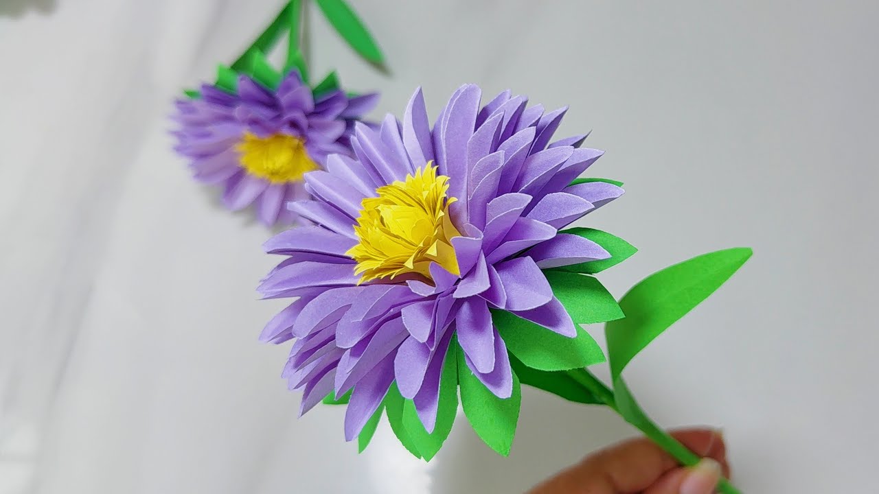 Aster flower  | How to make aster flowers from paper