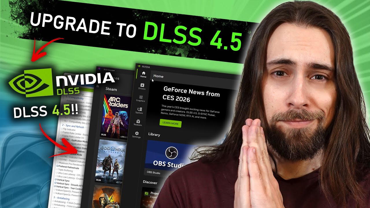 Upgrade to DLSS 4.5 in SUPER EASY steps!! Nvidia APP, DLSS Swapper & Profile Inspector!