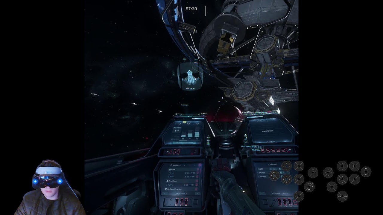 Star Citizen Galaxy XR VR Technical Test with Charachorder input