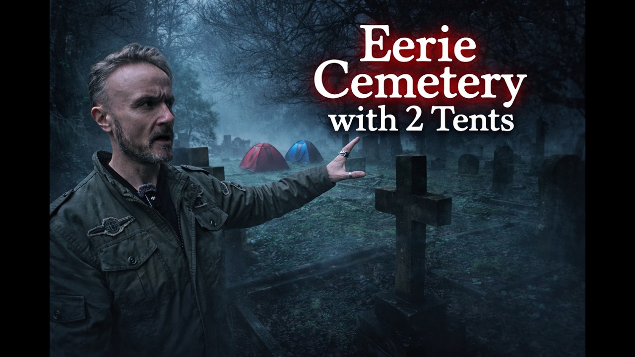 The eerie Cemetery Horsham, and the  two tents i found