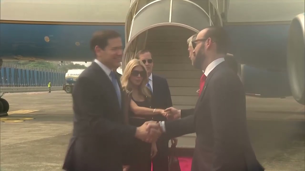 US Secretary of State Marco Rubio Arrives in Mumbai