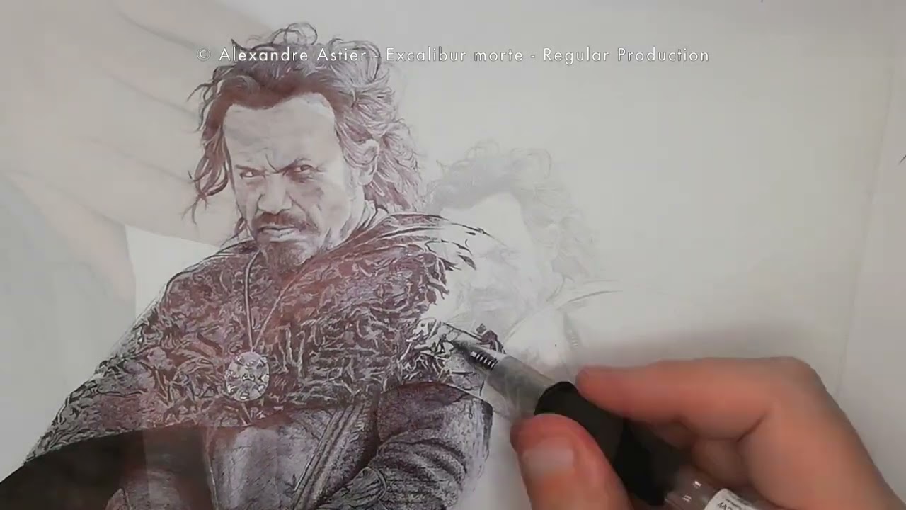 Dessin au stylo Bic de Arthur par Teddy Bellino inspir&eacute; par le film 