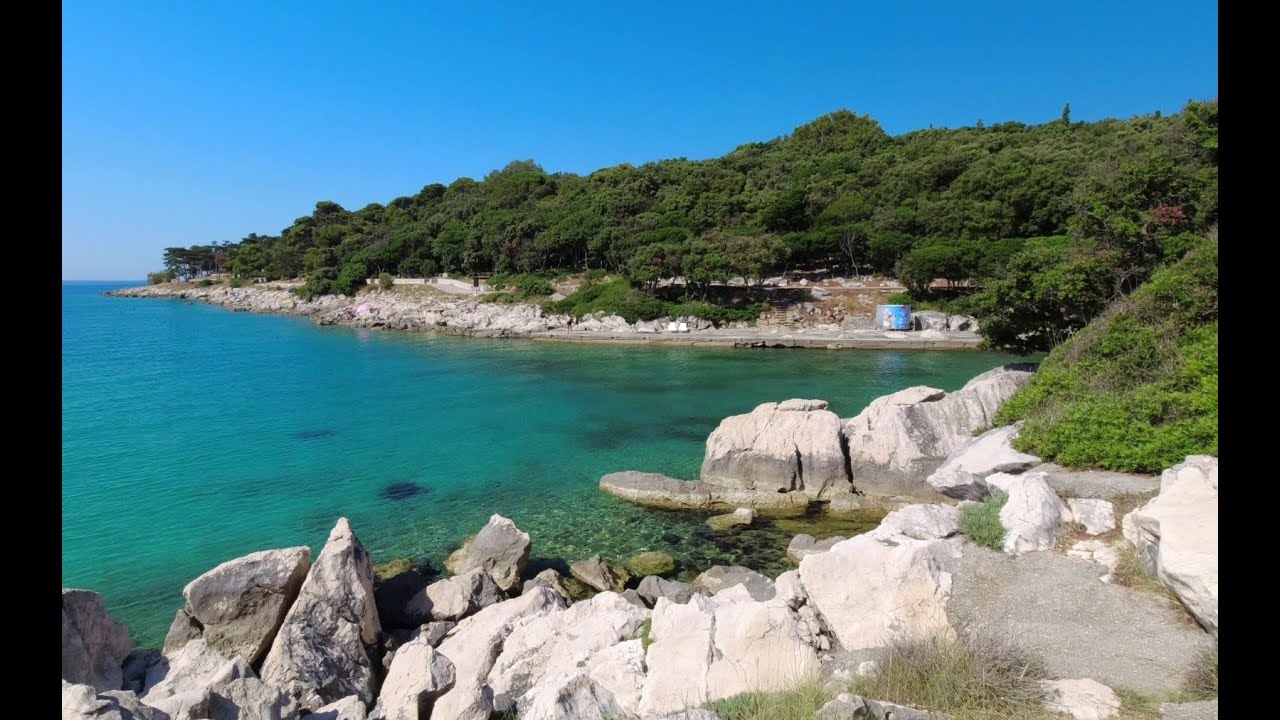 Suha Punta beach in Rab island, Croatia (2.7K)
