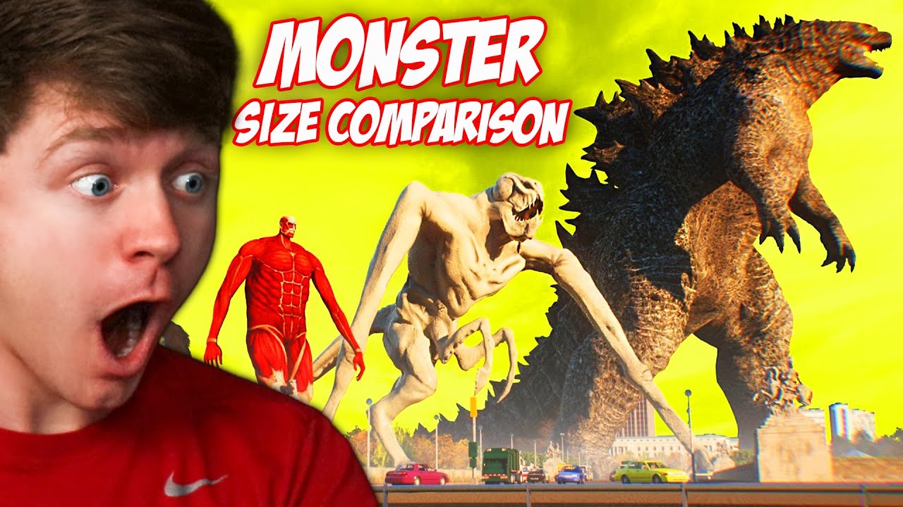 MONSTER SIZE COMPARISON but in FIRST PERSON! (Reaction)