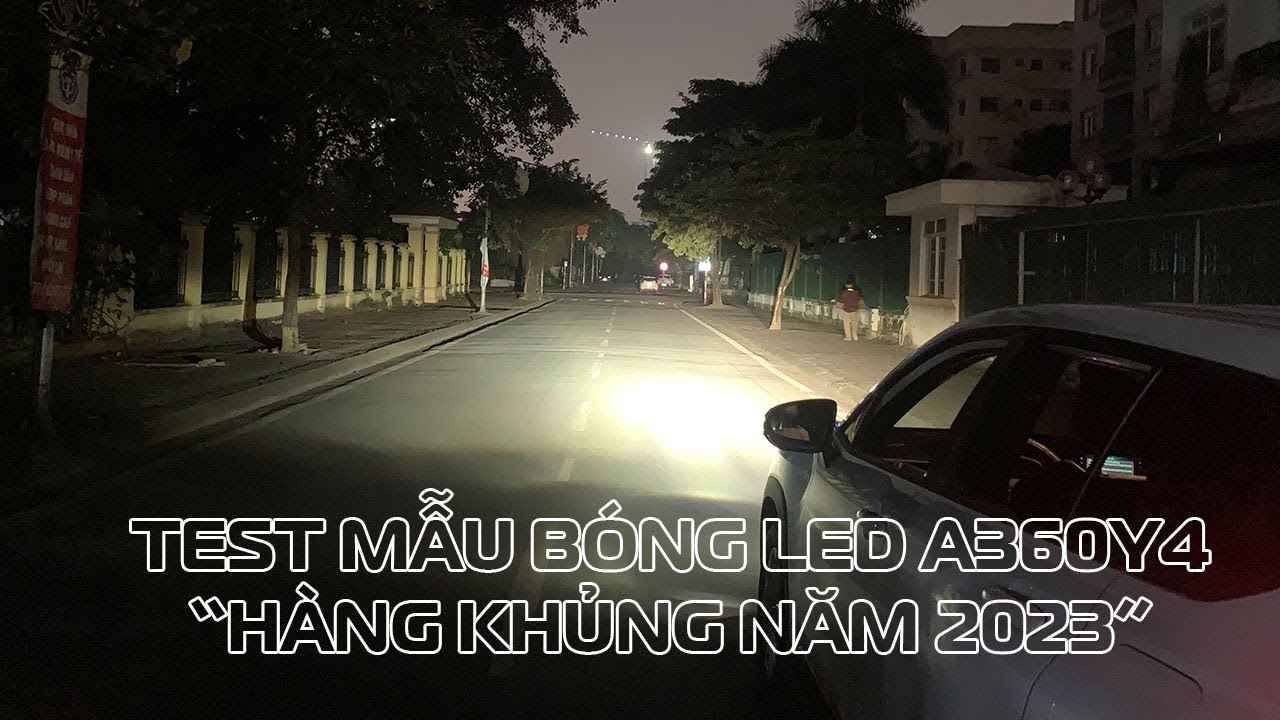 TEST - Bóng led ô tô 360 độ cho bi cầu Owleye A360Y4, 