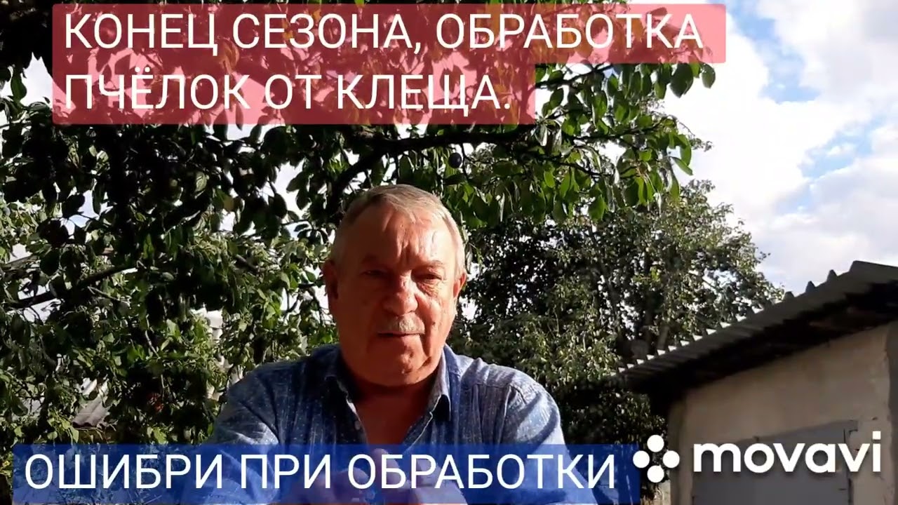 Обработка пчелок от клеща. 