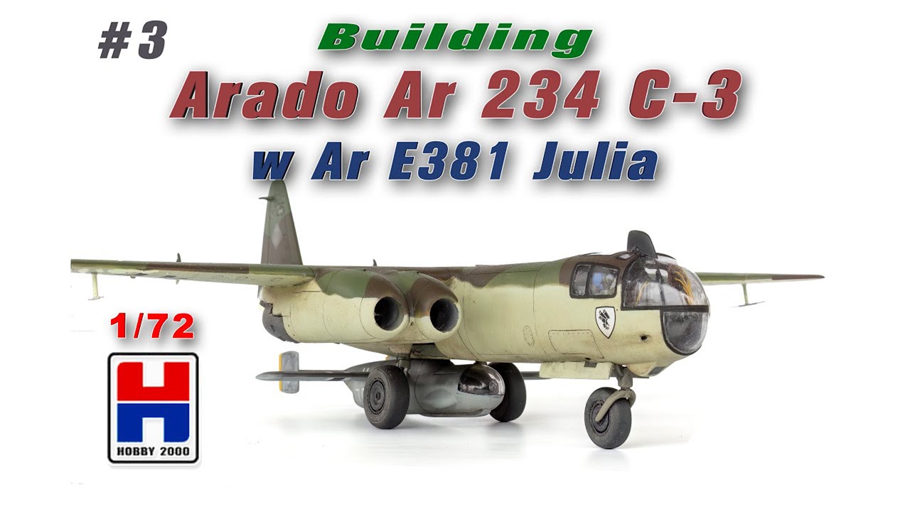 Сборка Arado Ar 234 C-3 1/72 Hobby 2000 часть-3/Building Arado Ar 234 C-3 1/72 Hobby 2000 Part-3