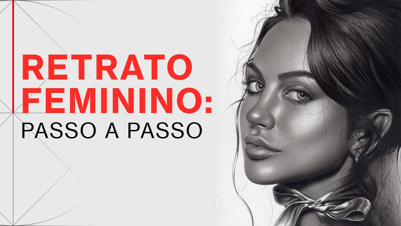Desenho realista de rosto feminino - Charles Laveso