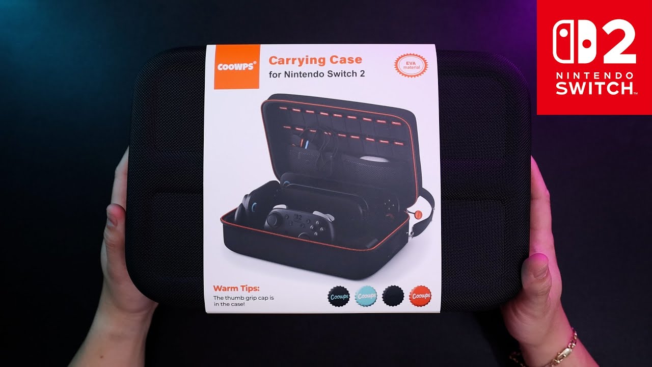 COOWPS Nintendo Switch 2 Portable Hard Shell Travel Carrying Case