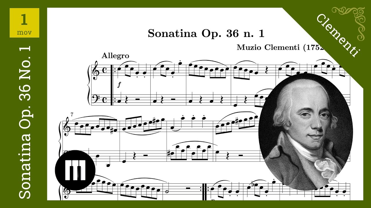 Clementi Sonatina Op.36, No.1, 1st mov. in 5 different speeds (from note by note to concert speed )