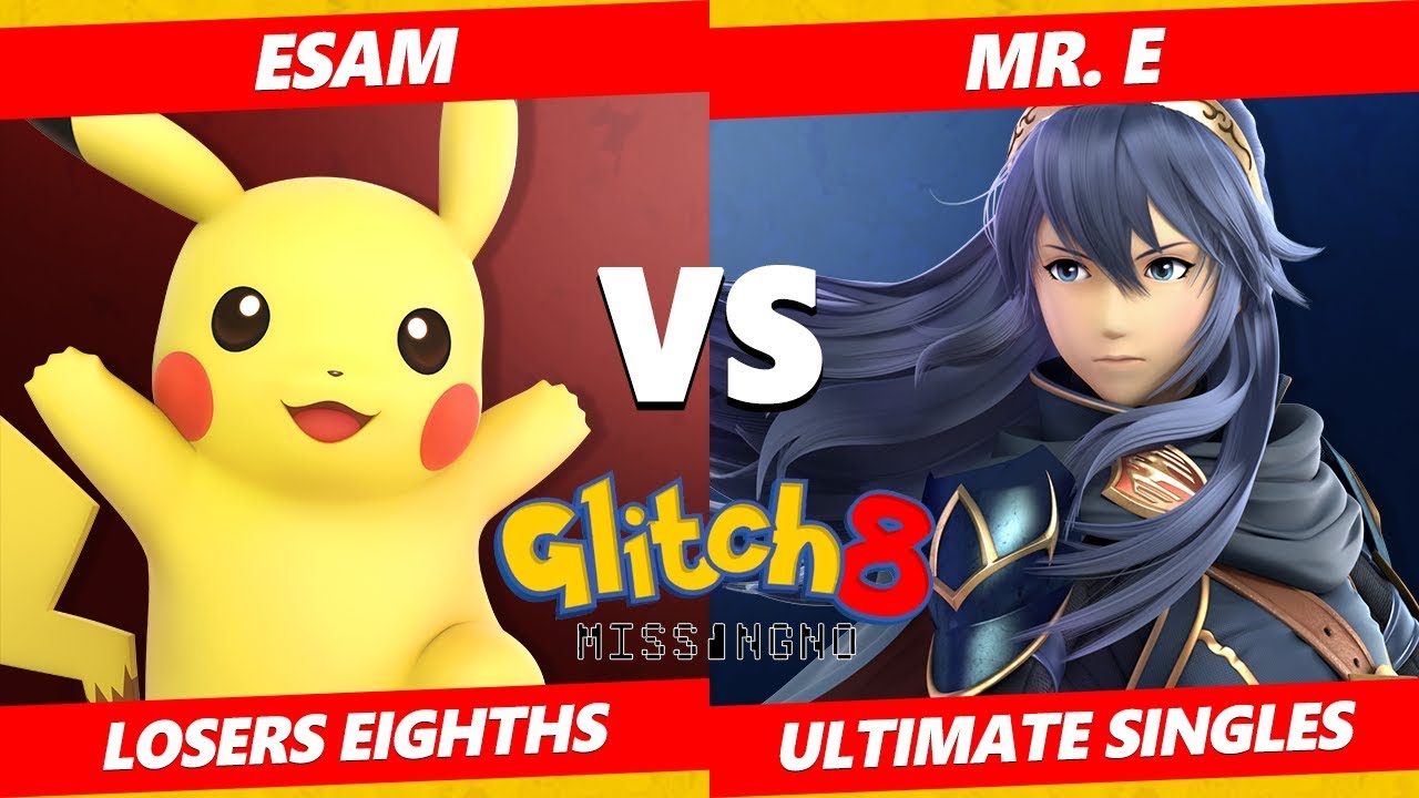 Glitch 8 SSBU - PG | ESAM (Pikachu) Vs DEM | Mr. E (Lucina) Smash Ultimate Tournament Losers Eighths