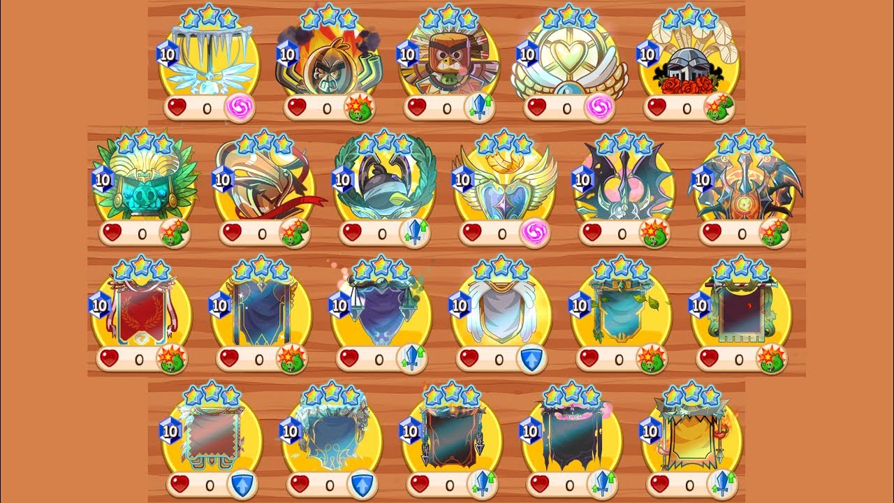 Angry Birds Epic Rpg All Ancient Flags Tops Arena Banner Diamond