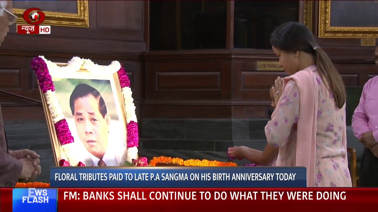 Floral tribute paid to Late P.A. Sangma on his birth anniversary