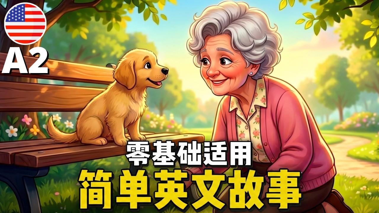 提高英语听力 🎧 简单的英语故事《奶奶和小狗的故事》