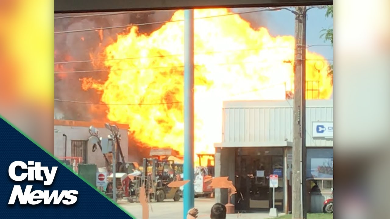 Propane tanks explode at Toronto equipment rental facility   YT