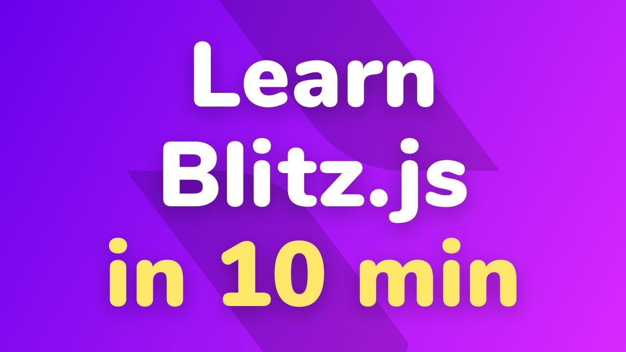 Build apps at lightning speed with Blitz.js | Blitz.js Tutorial