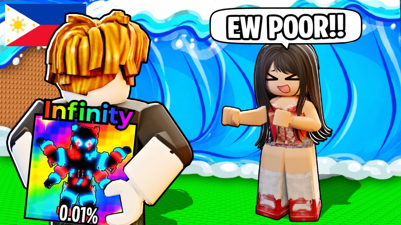 Nagpanggap Akong NOOB Pero May INFINITY Brainrots Sa Escape Tsunami For Brainrots!