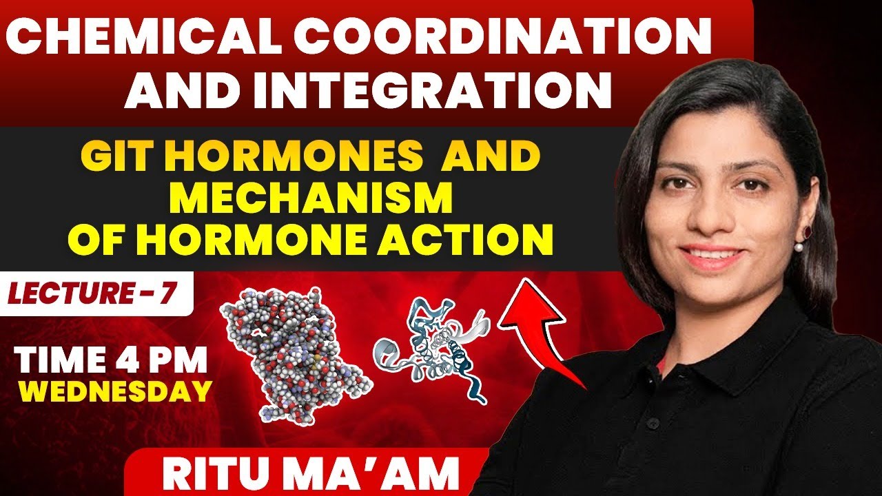 GIT Hormones  and Mechanism of Hormone Action | Chemical Coordination and Integration| Ritu Rattewal