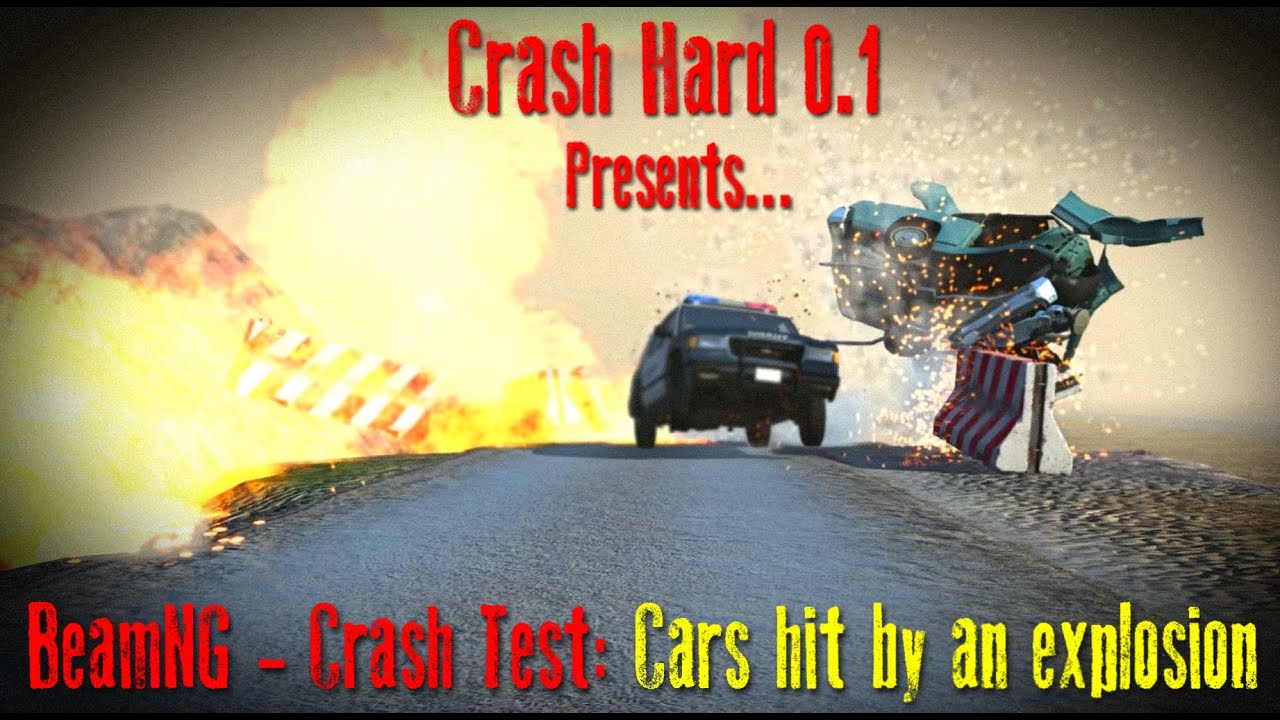 BeamNG - Stunts & Crashes: Cars hit by an explosion