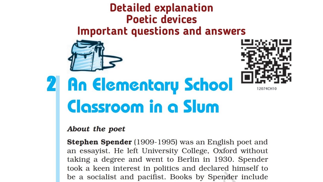 An elementary school classroom in a slum (class 12 famingo)