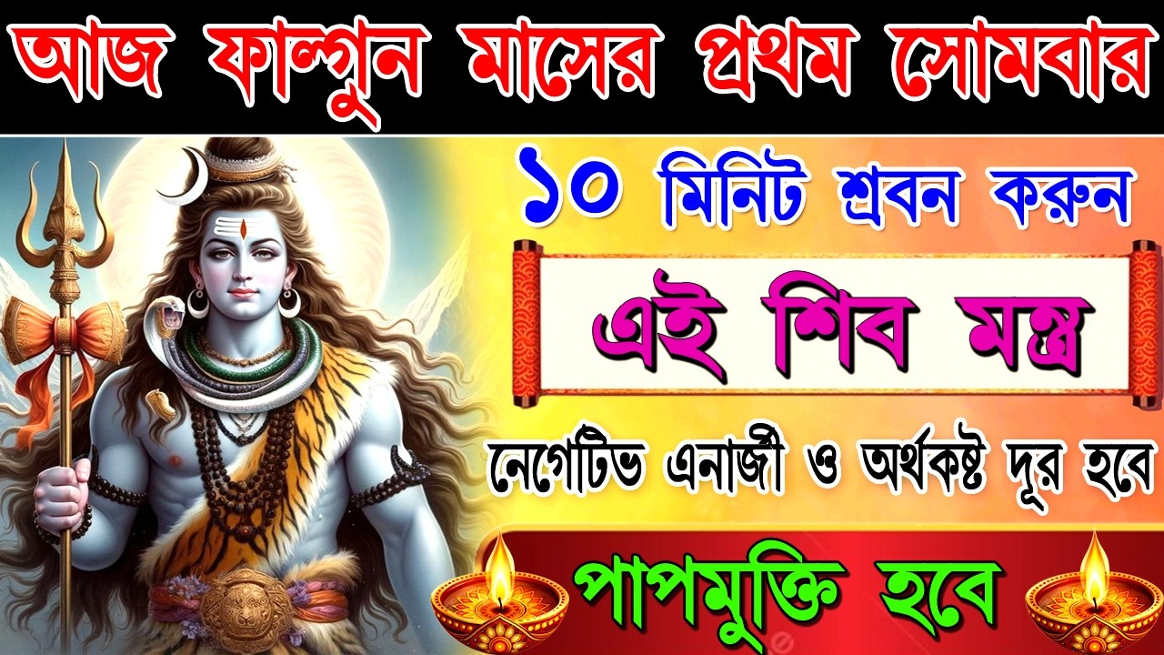 সকাল শুরু হোক ভগবান শিবের আশীর্বাদে | ভয় ও নেগেটিভ এনার্জি দূরকারী শিব মন্ত্র |Powerful Shiv Mantra