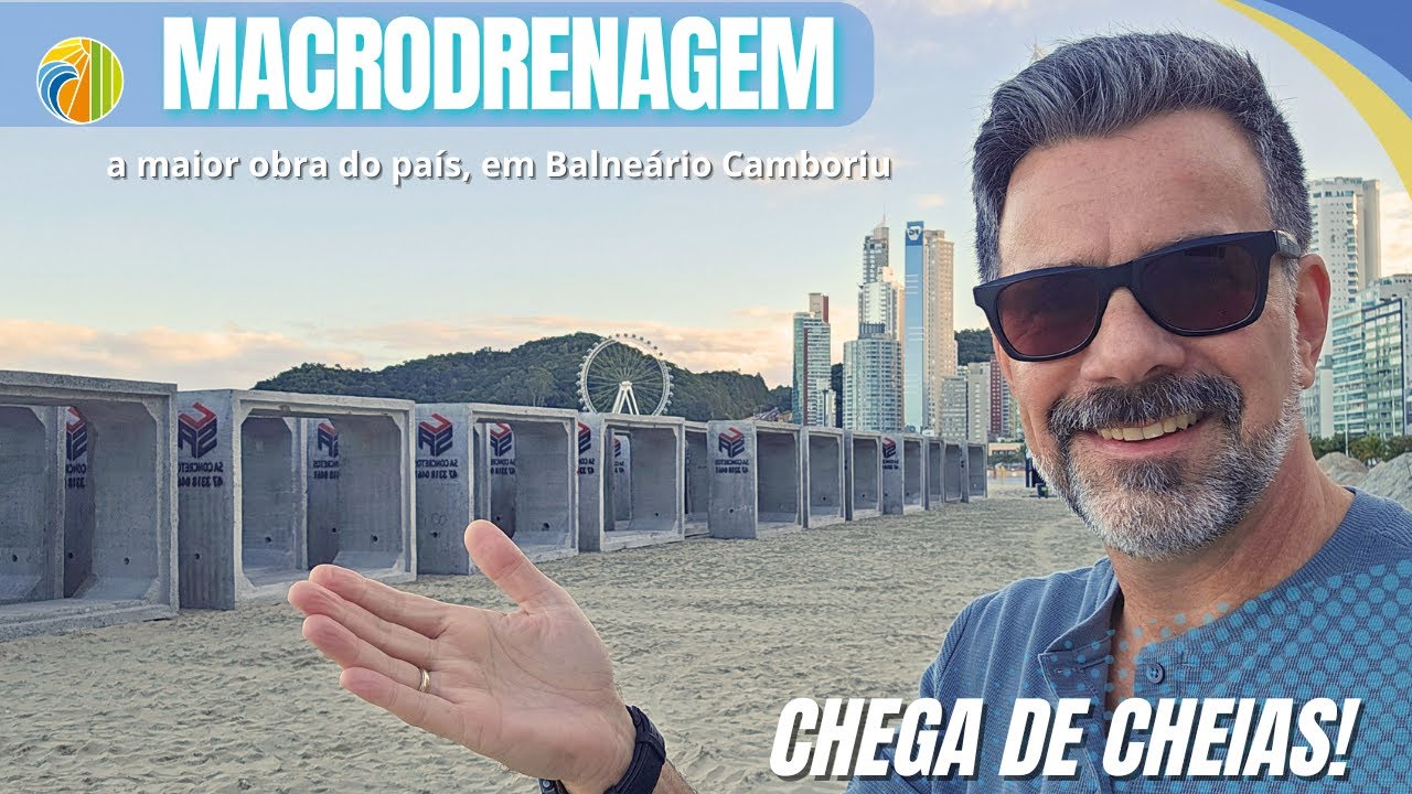 Obra de Macrodrenagem na Praia Central de Balneario Camboriu