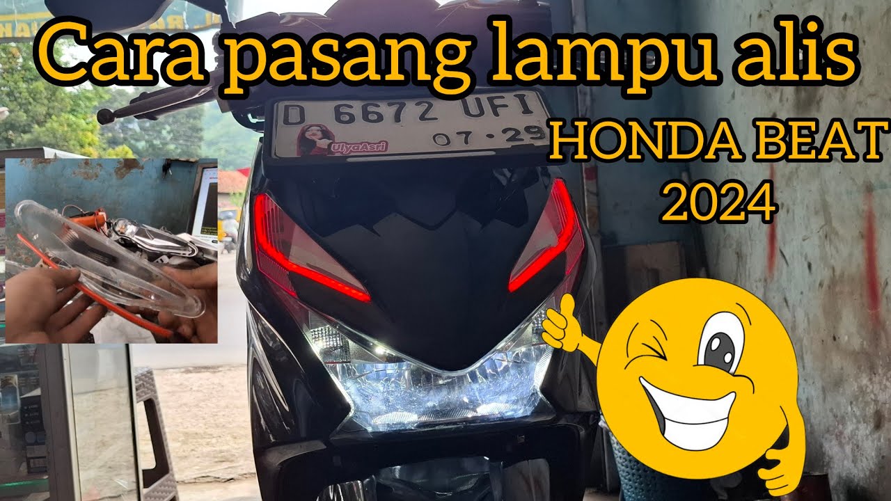 Gampang banget pasang lampu alis di motor beat 2024