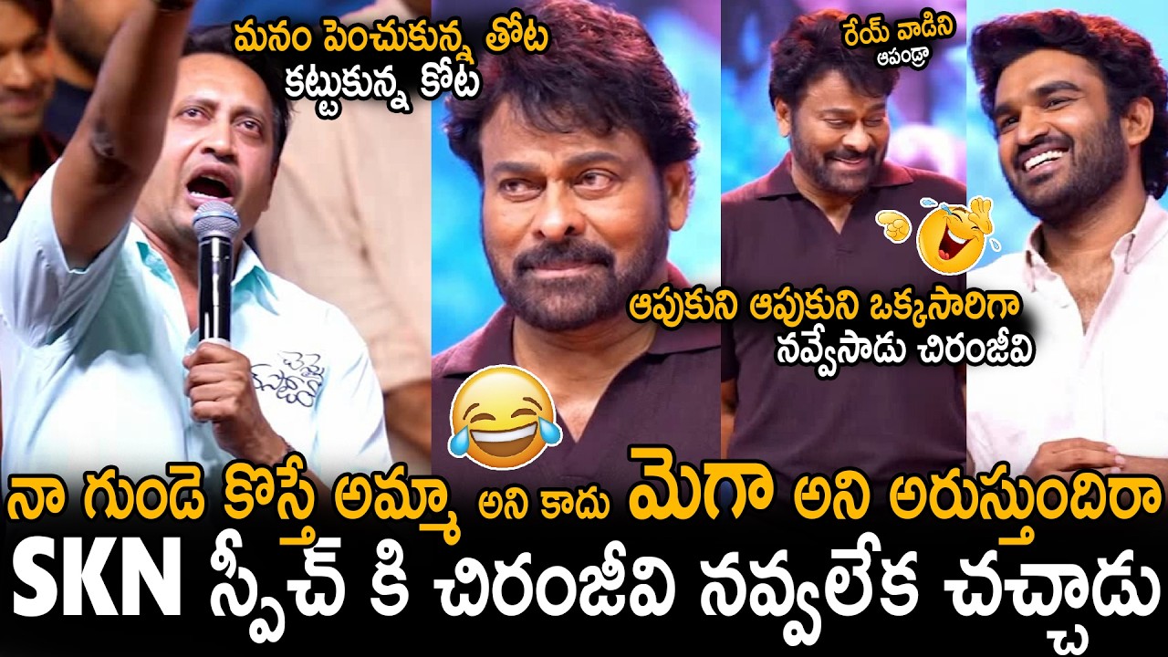 Chiranjeevi Can't Control His Laughter at SKN's Hilarious Speech | Chennai Love Story Movie Event...